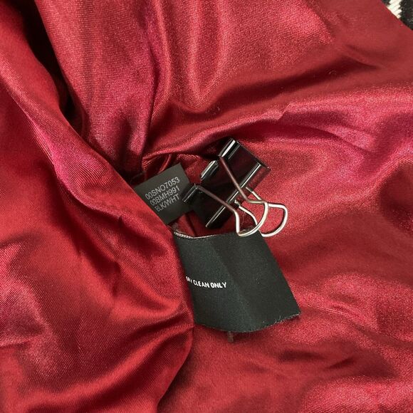 Black Rivet Houndstooth Wool Blend Coat Zip Front Black White Womens Medium - Picture 13 of 13